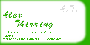 alex thirring business card